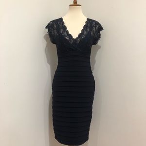 NWT Betsy & Adam Navy Sequin Dress